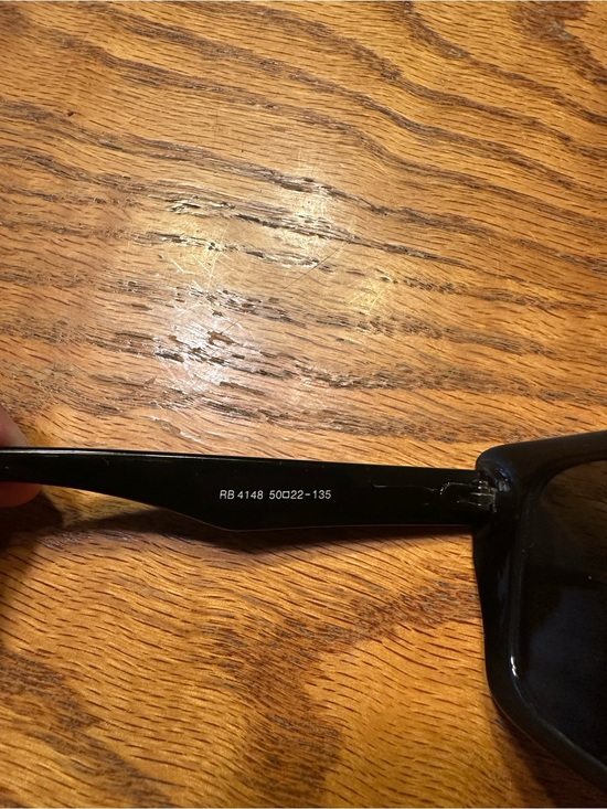 Ray-Ban White Frame Sunglasses with Dark Lenses RB4148. main image 5